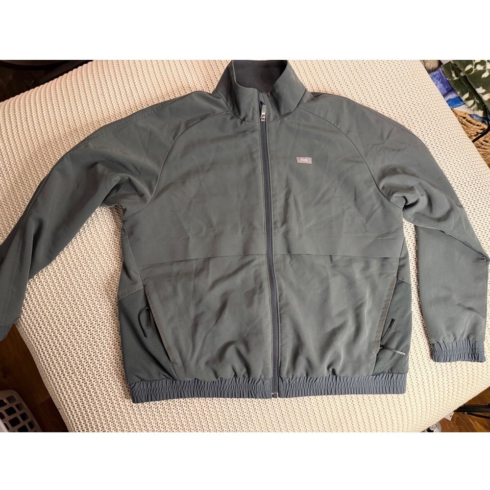 Figs Technical Collection Mens M Full Zip Scrub Jacket Graphite Gray Mesh Back